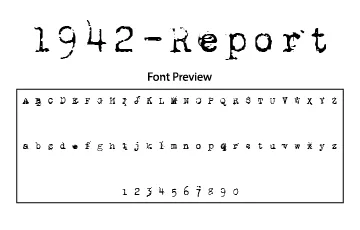 1942 Report Font Free Download