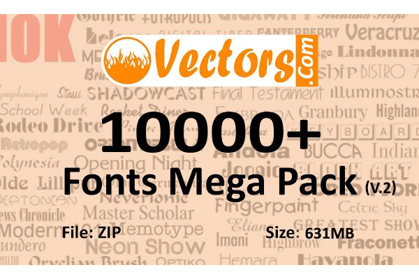 10000 font collection zip file