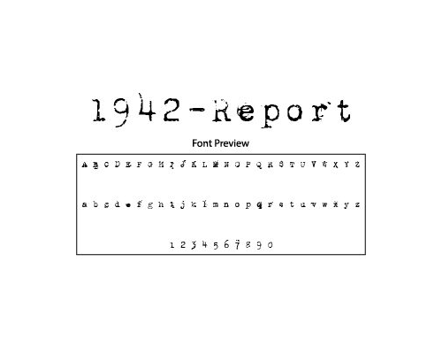1942 Report Font Free Download
