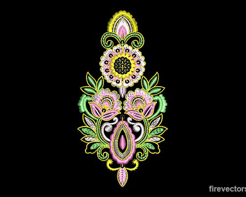 Embroidery Motif Design with EMB File Free Download (1)