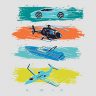 Air Land & Sea Splash Color Graphic For T Shirt