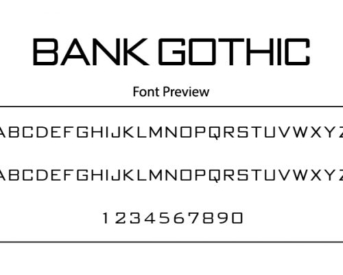 Bank gothic Font Free Download