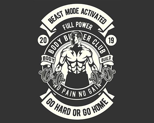 Beast Mode Activated Retro T Shirt Template One Color
