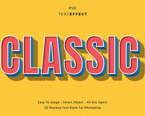 Classic PSD Text Effect Free Download