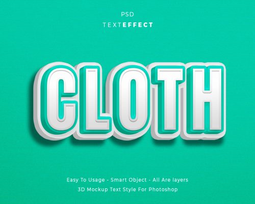 Cloth PSD Text Effect Free Download