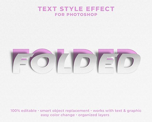 Fold PSD Text Effect Free Download