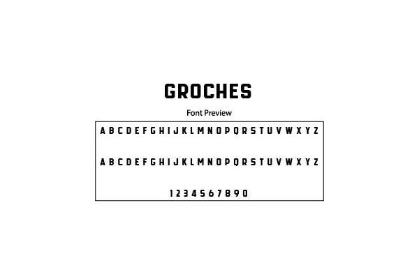 Groches Font for free.