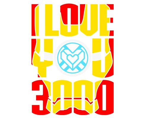 I love you 3000 (iron man theme) Vector (PNG, SVG, and EPS)