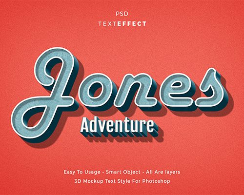 Jones Adventure PSD Text Effect Free Download