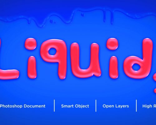 Liquid PSD Text Effect Free Download