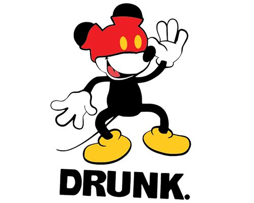 Mickey Mouse Drunk Vector