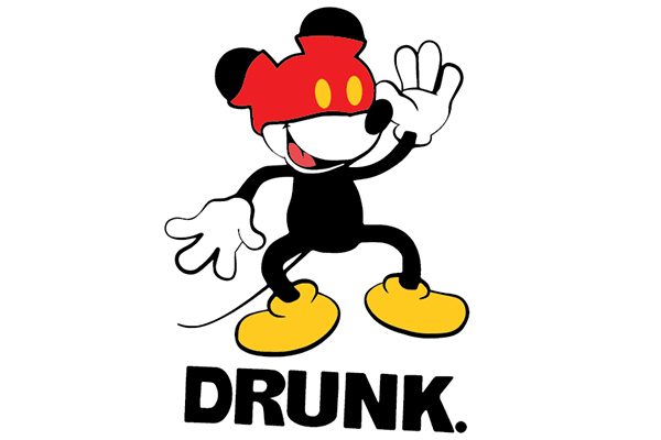 Mickey Mouse Drunk Vector