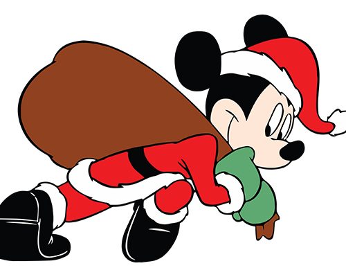 Santa Mickey Mouse Vector Free Download