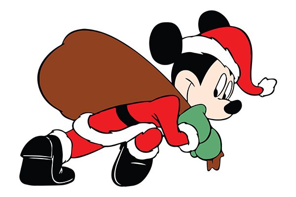 Santa Mickey Mouse Vector Free Download