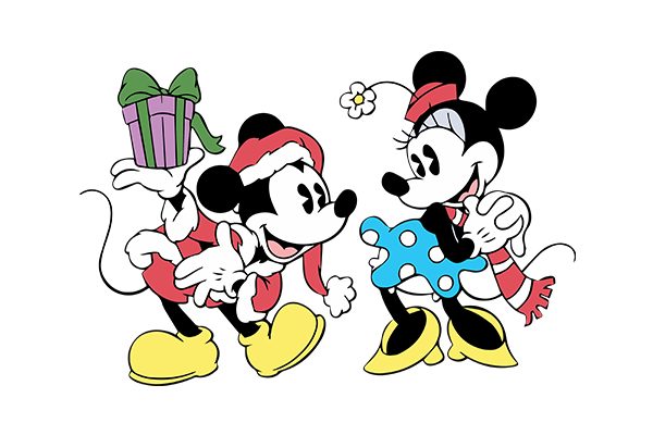 Mickey and minnie mouse Vector Free Download