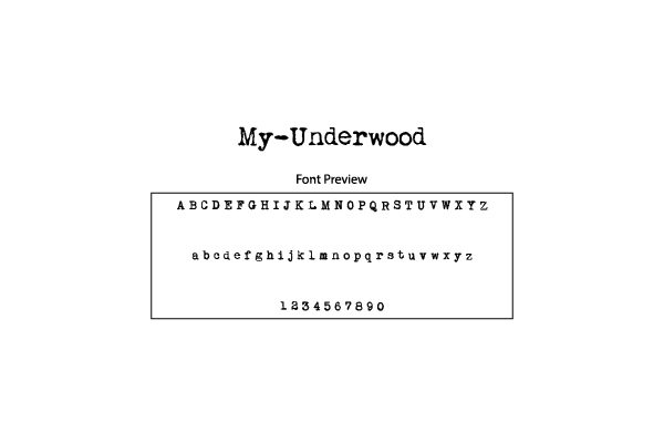 My Underwood Font Free Download