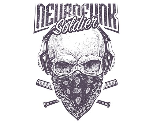 Neurofunk Soldier T Shirt Design Template