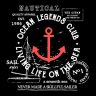 Ocean Legends Club - Living Life on the Sea T Shirt Design