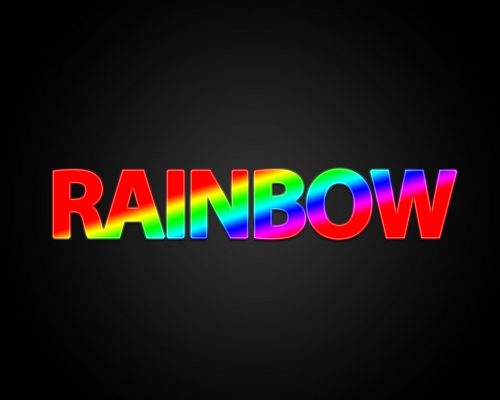 Rainbow PSD Text Effect Free Download