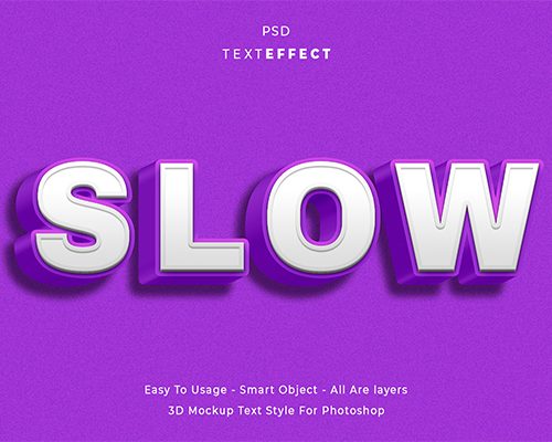 Slow PSD Text Effect Free Download