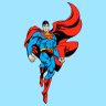 Superman Floating Vector 01