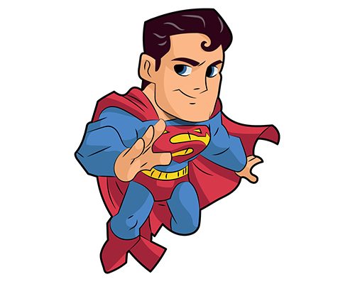 Chibi Superman Vector Free Download