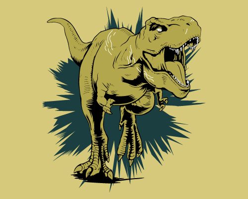 T-Rex Running Graphic Vector Art