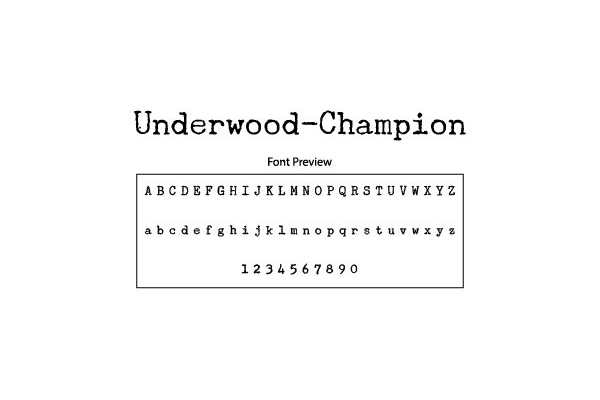 Underwood Champion Font Free Download