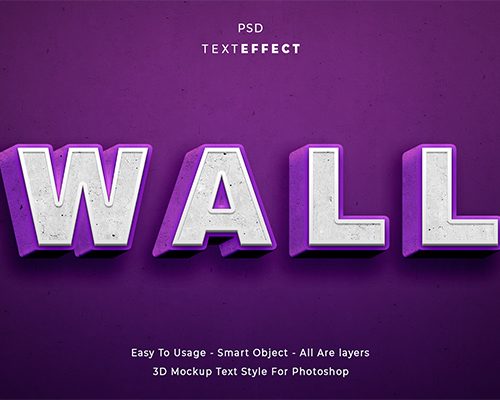 Wall PSD TEXT Effect Free Download