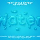 Water PSD Text Effect Free Download