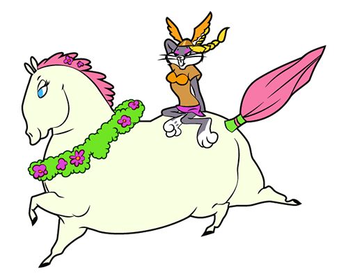 Bugs Bunny On Horse Vector 07 Free Download