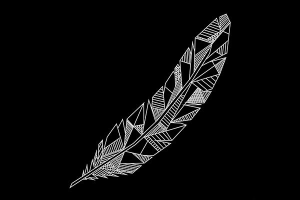 Feather Line art