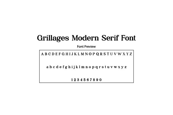 Grillages Modern Serif Font Free Download