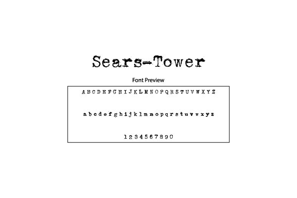 Sears Tower Font Free Download