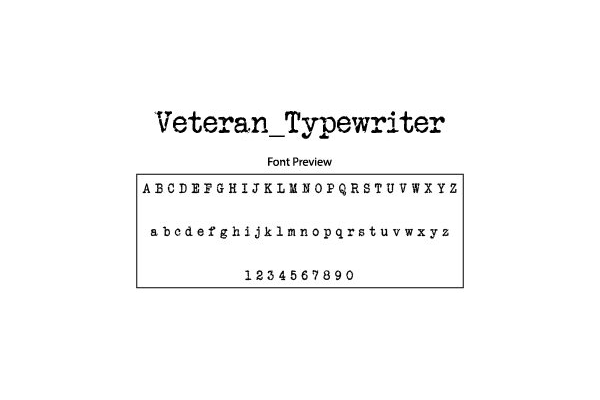 Veteran Typewriter Font